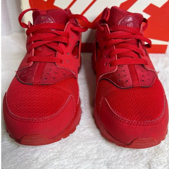Nike Huarache Run SZ 5.5Y University Red 654275-600 (2B-102) - Picture 2 of 7